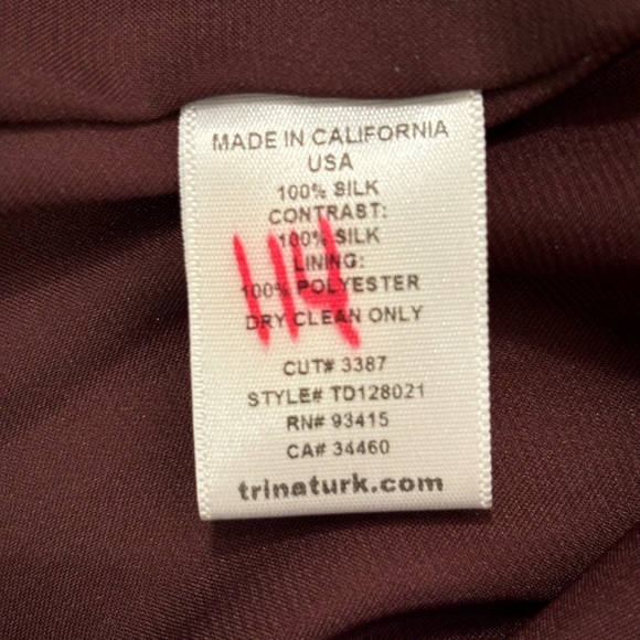 Trina Turk Accordion pleat dress Size 6 100% Silk - Picture 6 of 6